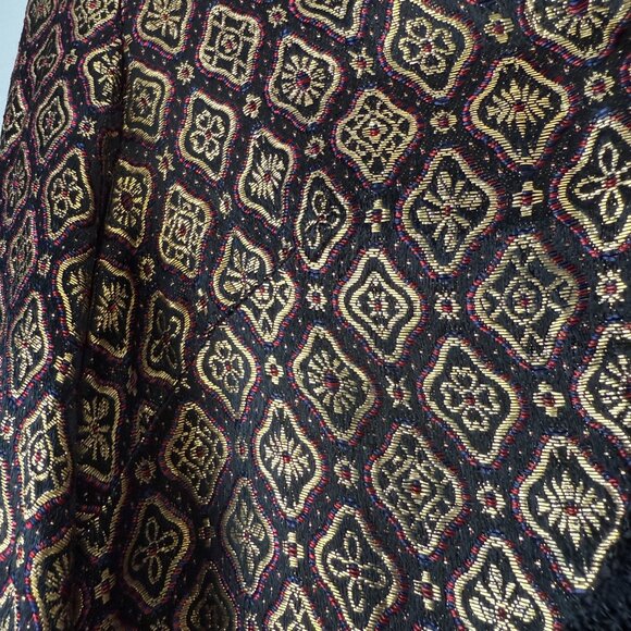 Vintage S. Howard Hirsch Black Gold Brocade Fringe Jacket I XS/S - Picture 7 of 10